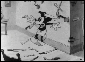 Scene 29A Knives landing around Mickey